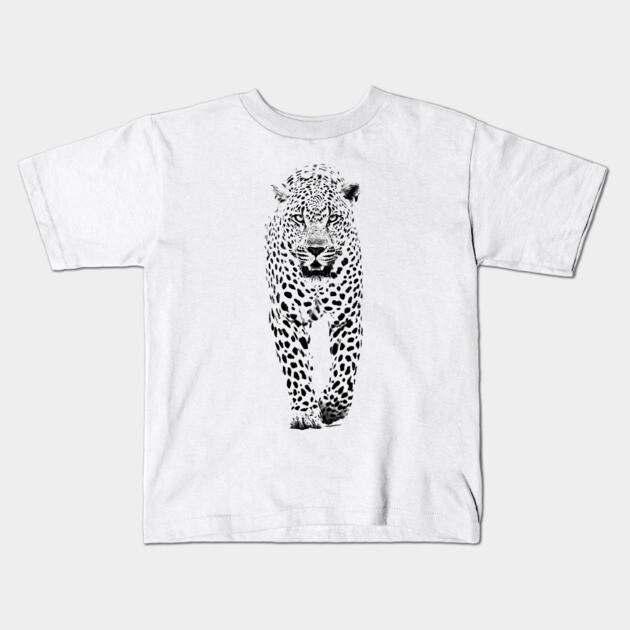 Boys Girls Soft Cotton Graphic Tees Leopard Breathable Daily School Wear Kids T-Shirts