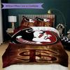 Florida Seminoles Pattern Bedding,Quilt Set Quilt Cover Pillowcase Home Birthday Gift (1*duvet cover+2*pillowcase,without core)ZSJT0917181