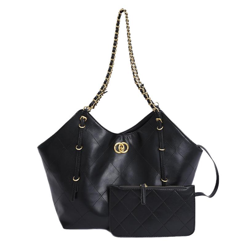 Сумка-цепочка ромбовидной формы женская большой вместимости 2025 новая модная осенне-зимняя универсальная на плечо, кроссбоди, сумка-тоут для поездок на работу