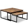 VidaXL Nesting Coffee Table 2 Pcs Solid Reclaimed Teak