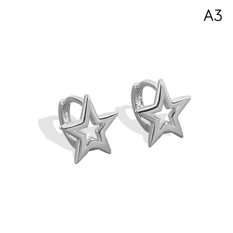 1 пара милых крутых аксессуаров, милые темпераментные полые серьги-гвоздики в форме пентаграммы