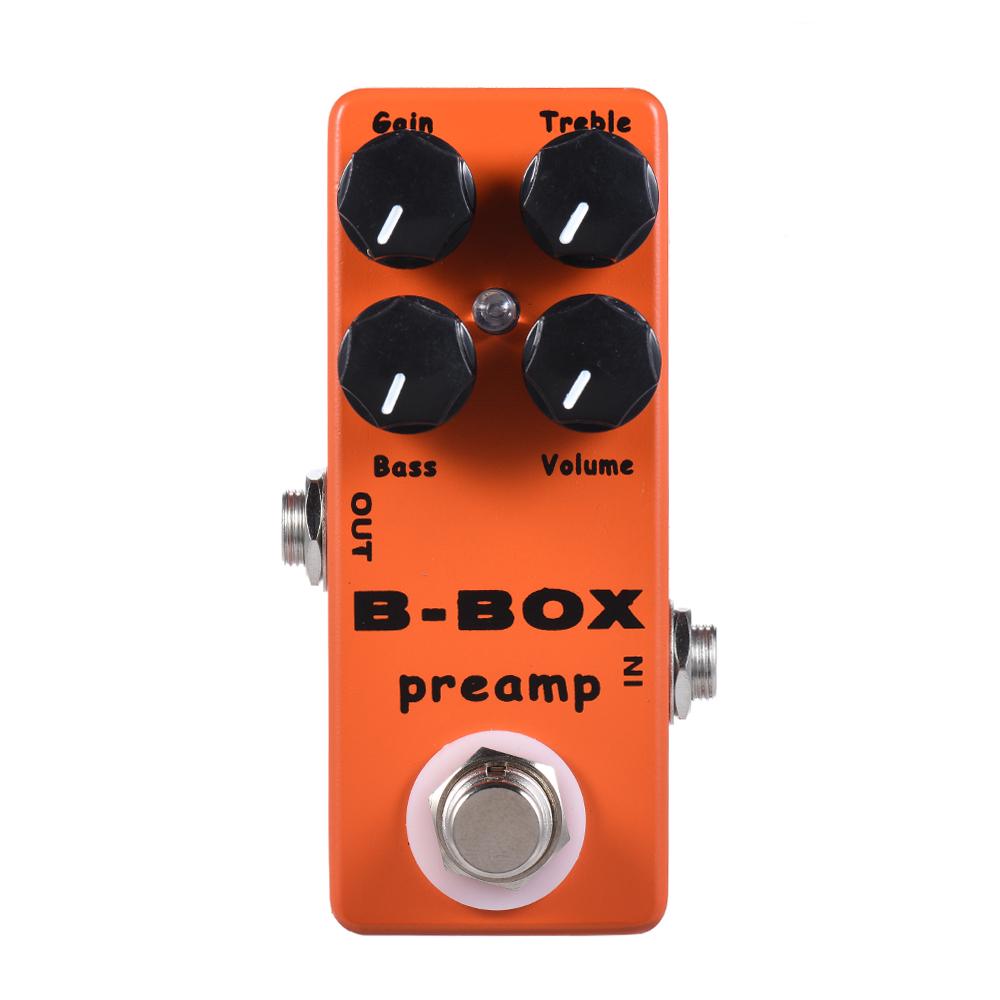 MOSKY B-Box Электрогитарный предусилитель Педаль эффектов Overdrive Цельнометаллический корпус True Bypass