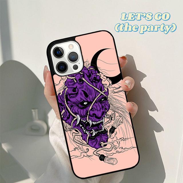 Японский самурайский Демон Они Ханья Чехол для телефона для iPhone 16 15 12 mini 11 13 14 Pro Max SE 2020 6S 7 8 Plus Coque