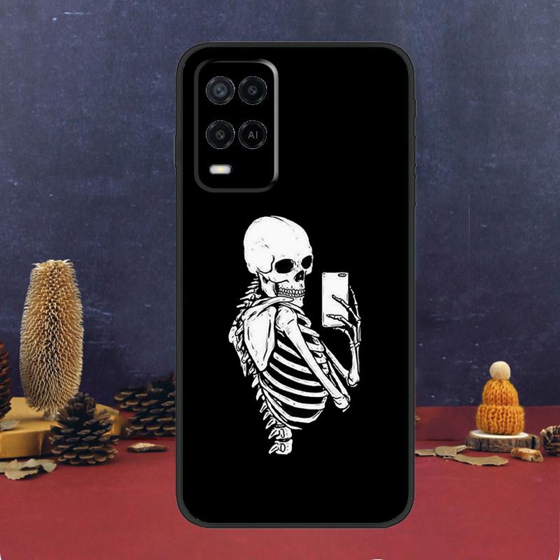 Aesthetics Skeleton Case For OPPO A54 A74 A94 A98 A78 A79 A16 A76 A96 A5 A9 A17 A77 A15 A52 A72 A53 A57S Cover