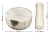 IBA Indianbeautifulart Набор из мраморной каменной ступки и пестика, натуральный полированный камень, белая дробилка для таблеток, мельница для специй, чаша для трав, песто