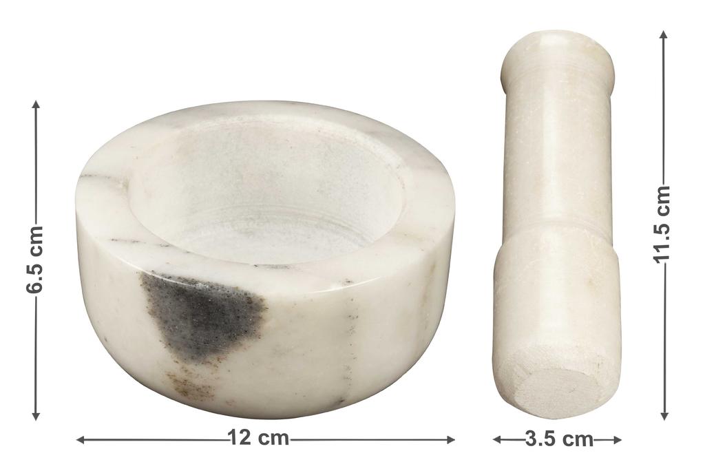 IBA Indianbeautifulart Набор из мраморной каменной ступки и пестика, натуральный полированный камень, белая дробилка для таблеток, мельница для специй, чаша для трав, песто