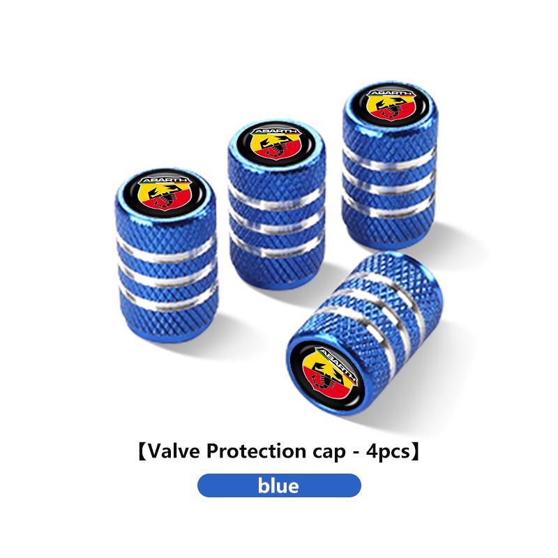 4Pcs Car Tire Valve Stems Cap Tire Valve Cap Wheel Stem Air Valve Cap For Abarth UNO Astra Bravo Panda Linea Freemont Strada