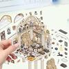 Коллекция 3D наклеек с пейзажами: Дизайн DIY-домика, Прозрачные ПЭТ-наклейки для снятия стресса