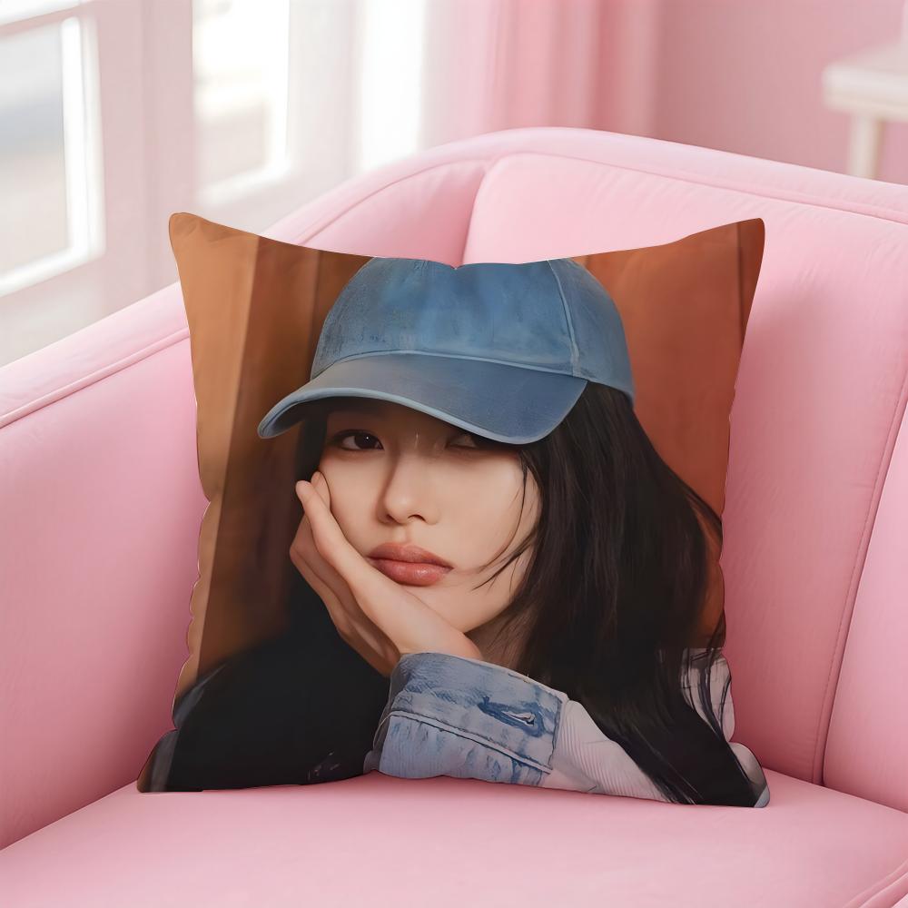 Горячая K-pop Очаровательная корейская актриса ККим Юджон Наволочка для подушки Короткий плюш Невидимая молния Комната Диван Наволочка
