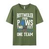 Rottweiler Four Paws Two Feet One Team Tshirts Printed Men Tshirt Oversized Tops Tees Graphic T Shirts Men Cotton