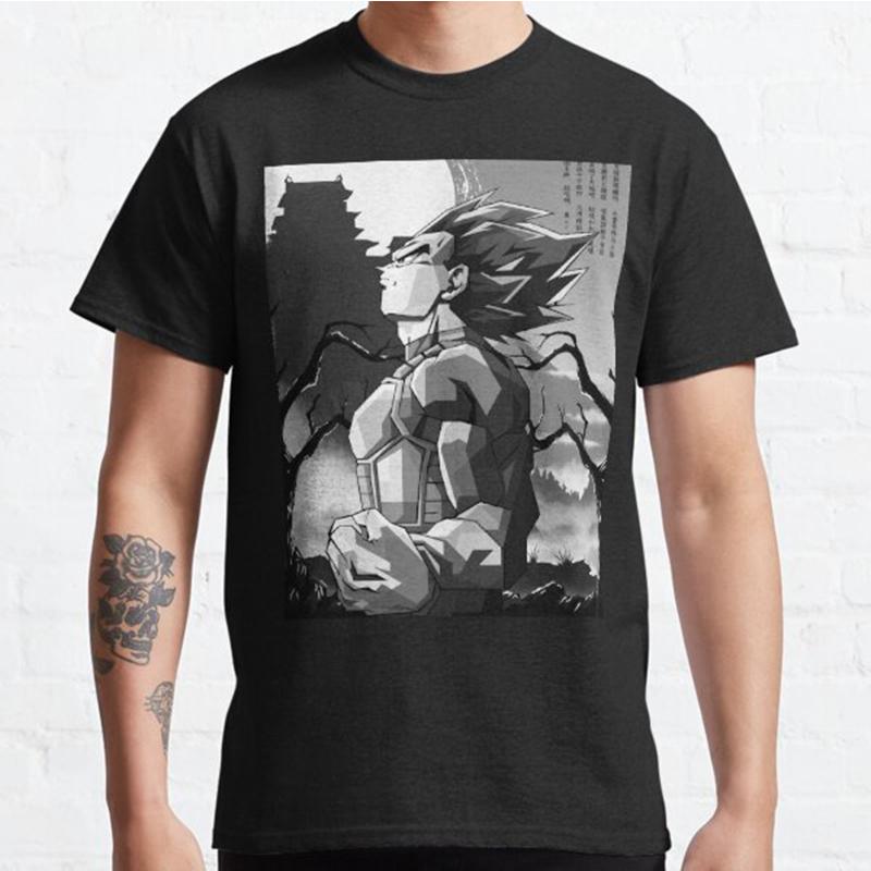 Men Fashion Casual Short Sleeves Vegeta Dragonball Tops Aesthetic Vintage Oversized T-shirts