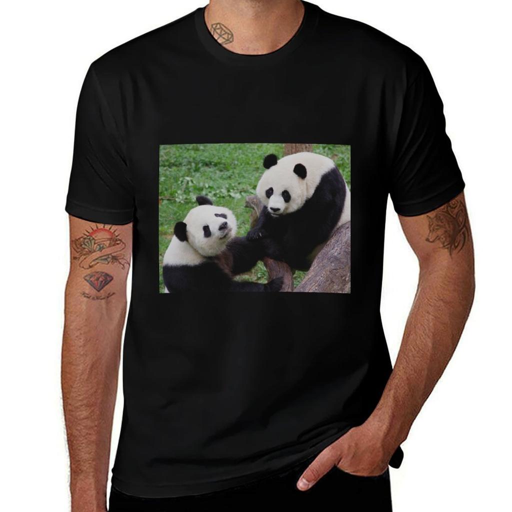 Giant Pandas Tian Tian And Mei Xiang At The National Zoo Tshirt Quick Dry Fishing Tshirt