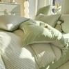 Pure Cotton Home Textile Striped Bedding Set Simple Soft Duvet Cover Sheet Pillowcase Ins Style Bed Linens Queen King Size