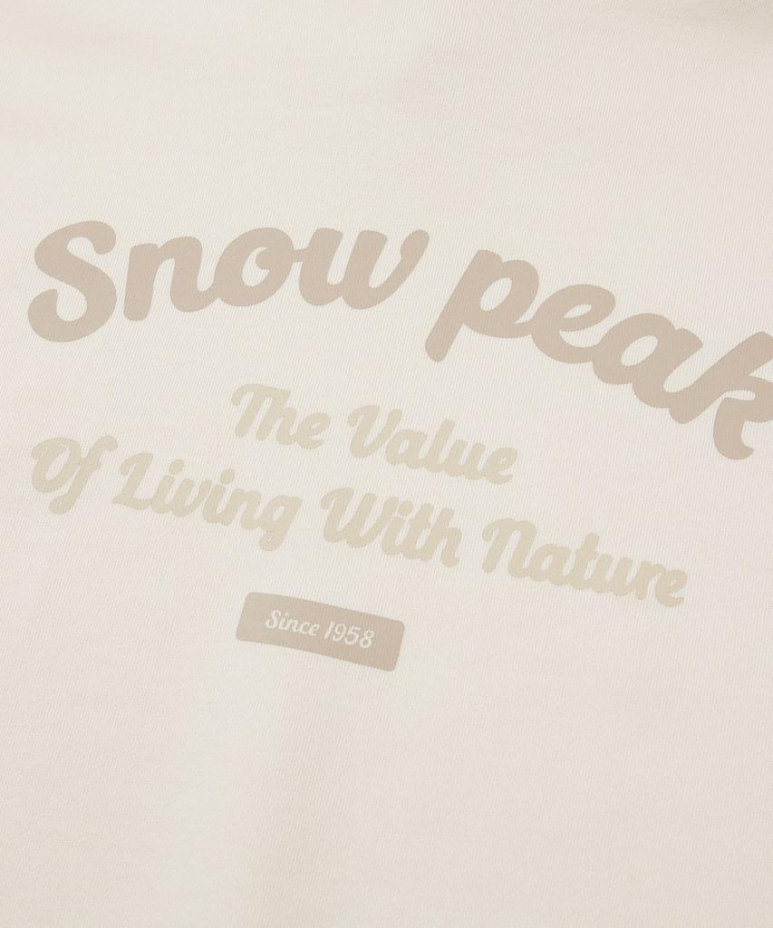 Женская худи Snowpeak Apparel с надписью, полуукороченная (S24Fwfhd63) Кремовый цвет