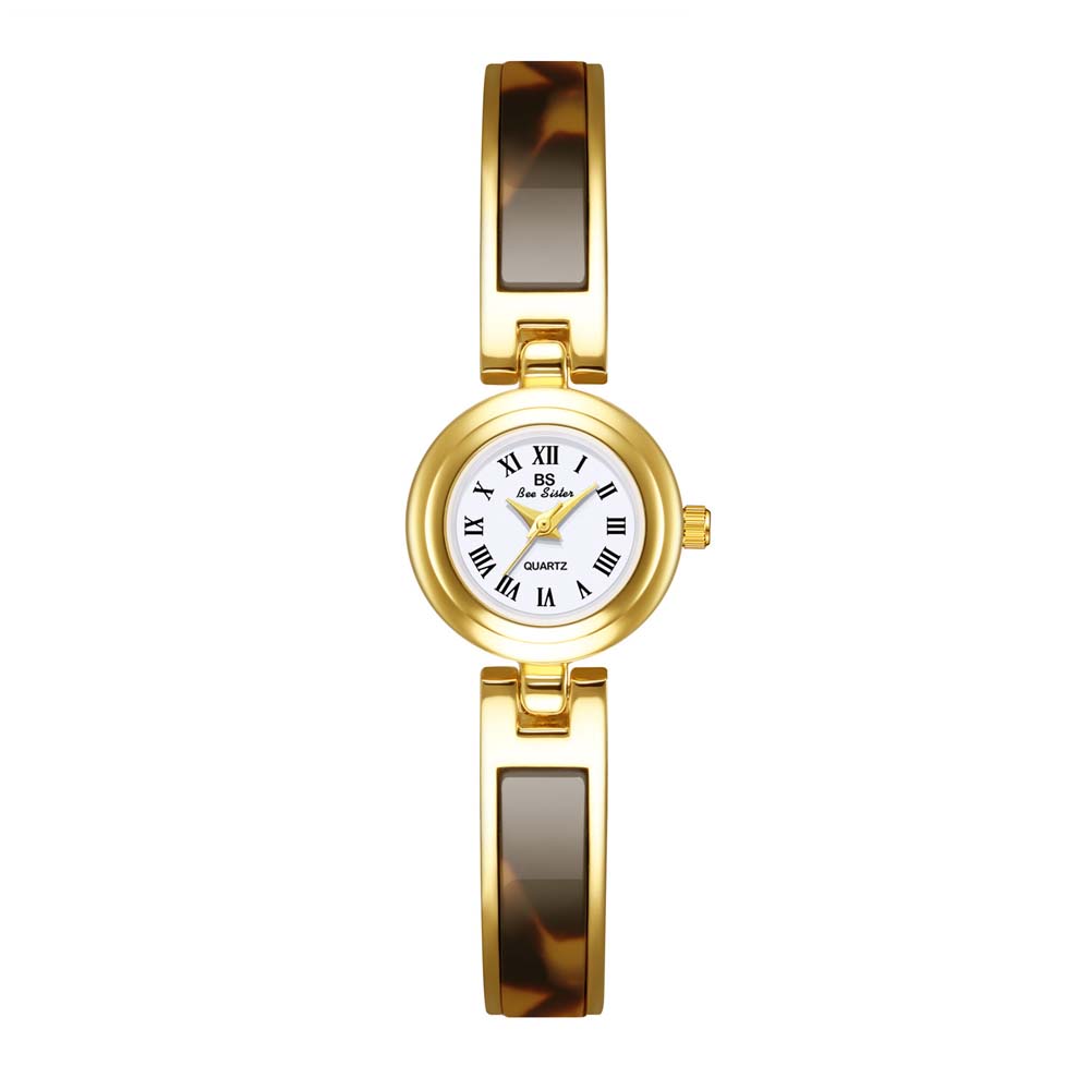 BS French-Style Women's Quartz Watch Elegant Amber Vintage Bracelet Watch Women's Fashion Watch Ladies Dress Gifts FA1839