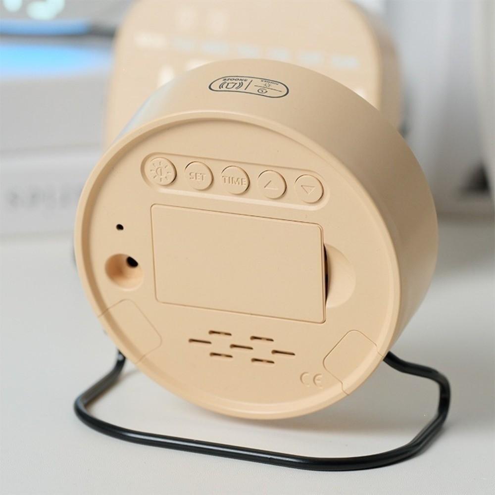 Round/Square Digital LED Clock Plastic Bedside Wake-up Clock Creative LED Electronic Watch Student