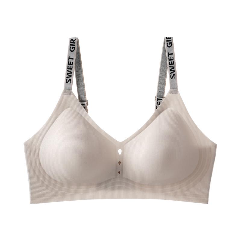 Удобный бесшовный бюстгальтер из ледяного шелка: Боковая поддержка, Предотвращение провисания, Красивая спина, Дышащая посадка для маленькой груди