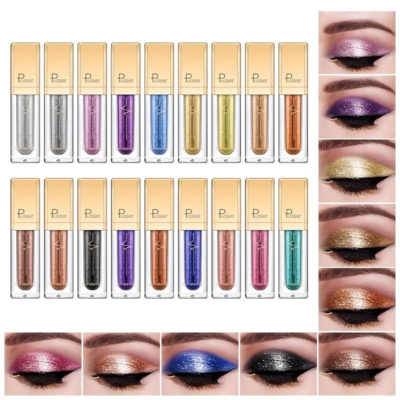 Make Up Liquid Eyeshadow Waterproof Glitter Pigments Purple Gold Metalic Women Beauty Gel Eye Shadow Cream 18 Colors Makeup Shimmer Shadow