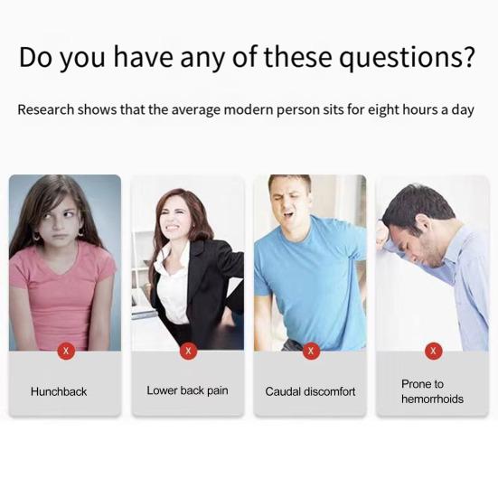 Подушка для сиденья от геморроя, нескользящая подушка для стульев для столовой, толстая пена с эффектом памяти, удобная поддержка