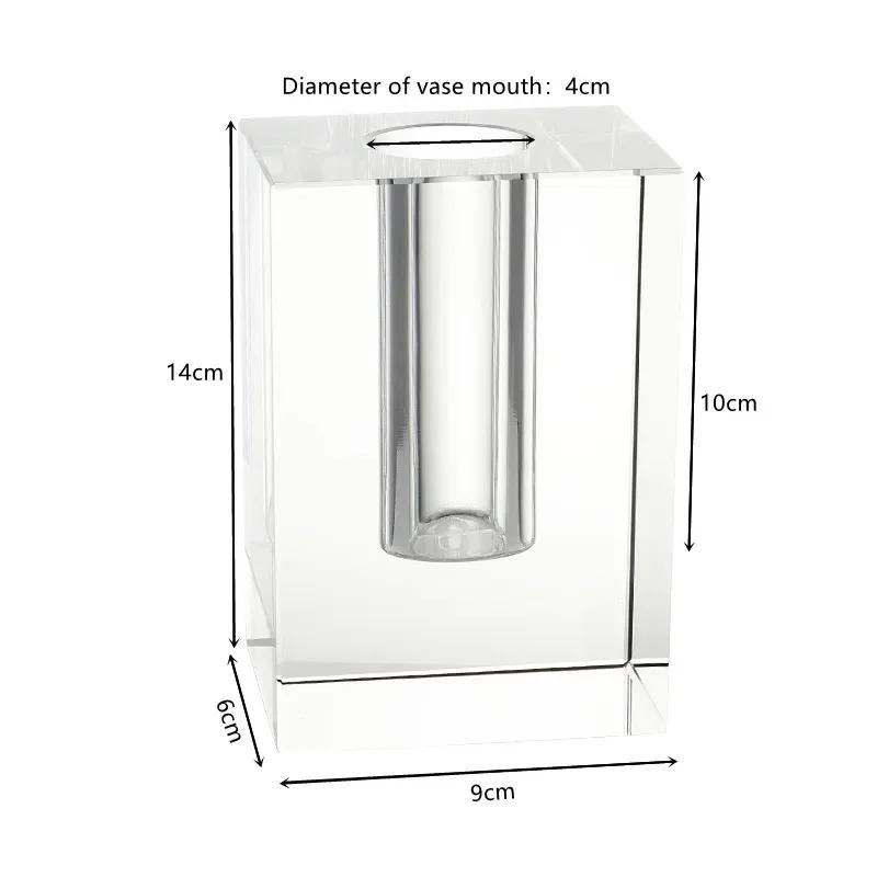 Ваза из прозрачного стекла Современная простота Цветочный горшок Гидропонный контейнер для растений Аксессуары для украшения дома Цветочные вазы