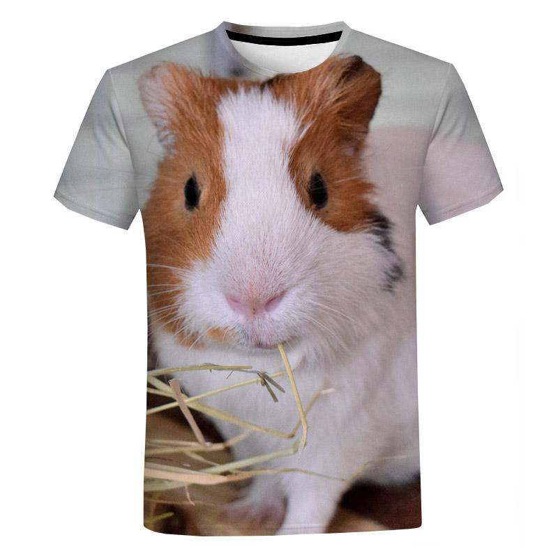 Мужская, женская и детская футболка с 3d принтом в виде животных, милая морская свинка, новые летние модные дышащие легкие спортивные футболки