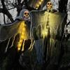 Halloween Party Glowing Hanging Skeleton Ghost Ornament Horror Props Haunted House Decorations