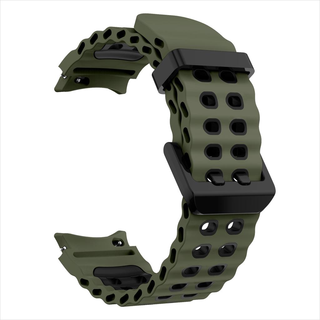 For Samsung Galaxy Watch7 40mm/44mm Silicone Band Dual Color Replacement Watch Strap