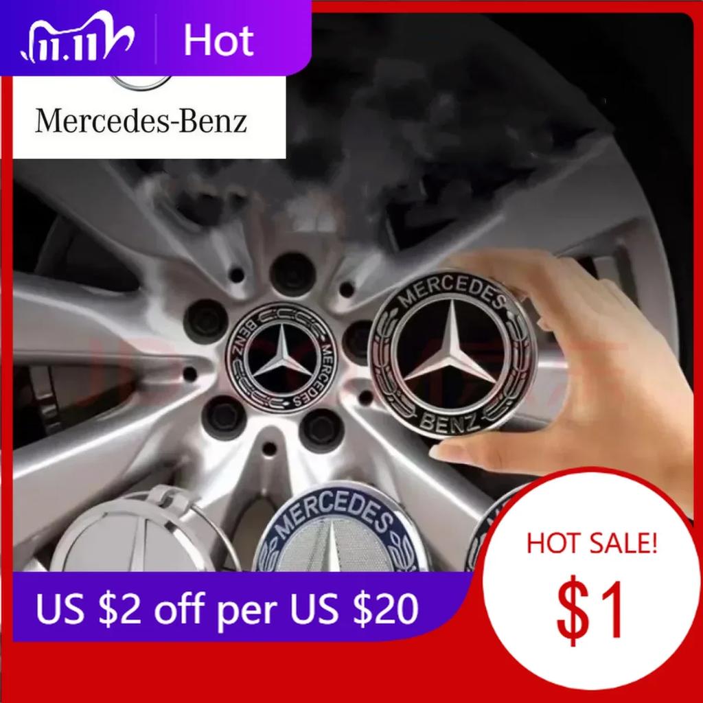 CDW1 For Mercedes Benz 4pcs 60MM Car Wheel Center Hub Caps Cover decorate Accessories For MERCEDES BENZ AMG W204 W126 W205 W124 W220