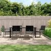 VidaXL 7 Pcs Garden Dining Set Cushions Wicker Steel 3187029