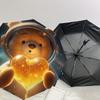 1pc Teddy Bear Astronaut Heart Space Umbrella with Plastic Handle,Suitable for All Seasons Home Travel Outdoor UmbrellaDD287