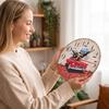 12CM 4.7 Inch Round Wall Clock Silent Movement Desk Table Clock  Office Decoration