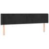 vidaXL LED Kopfteil Schwarz 203x16x78/88 cm Samt
