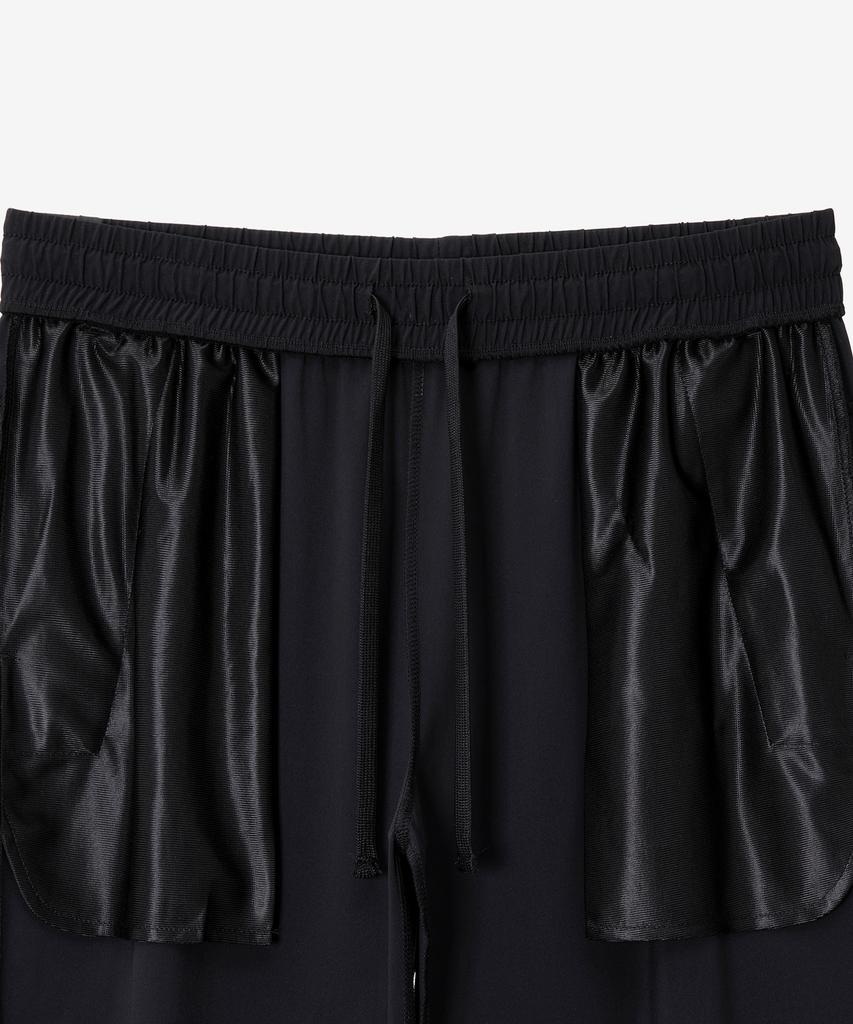 BASIC HOUSE Super Stretch Spandex Elastic Waist Straight Pants_Black