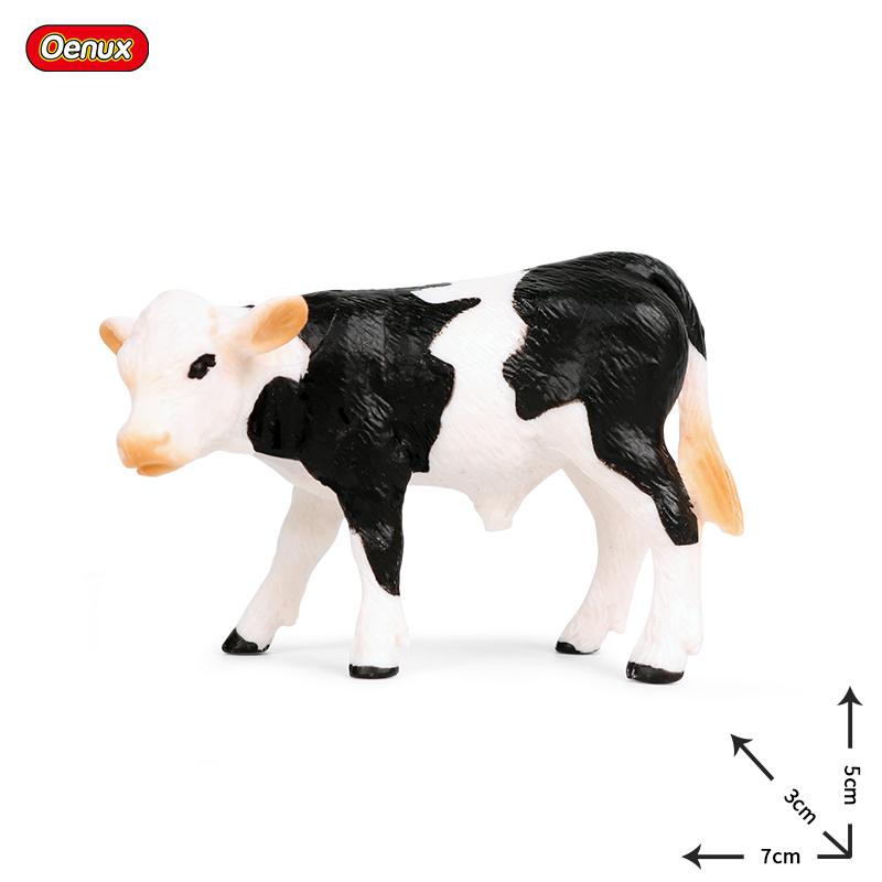 Oenux Симуляция Милые Фермерские Животные Молочная Корова Крупный Рогатый Скот Теленок Ангус Бык Вол Бык Буйвол Модель Фигурки Игрушка Развивающая Милая Подарок Ребенку