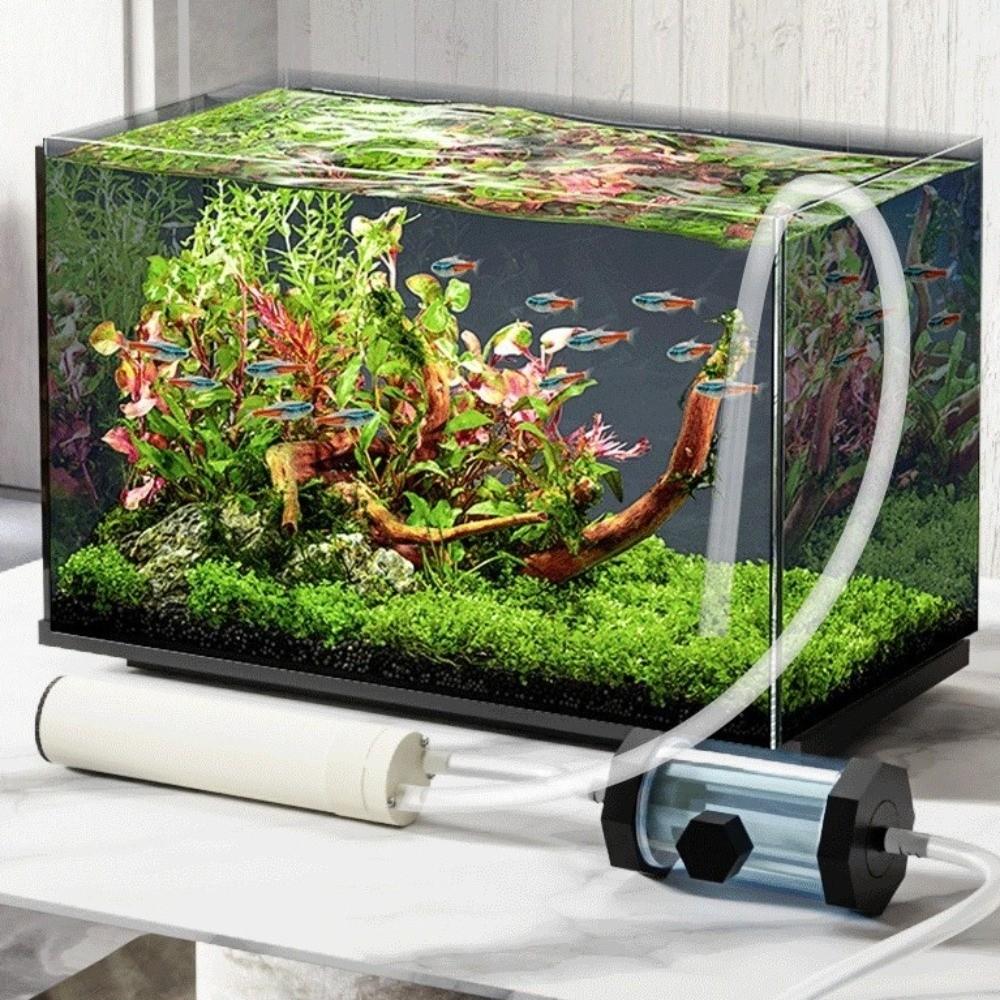 Аквариумный водообменник с питанием от USB, электрический, 280 GPH, насос для откачки фекалий из аквариума, низкий уровень шума, с удлинительной трубкой, очиститель грязи и отходов