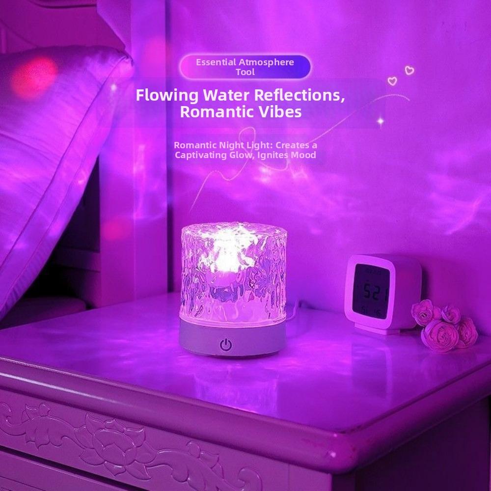 Christmas Water Ripple Projection Light Halloween Night Light LED Desk Light Lamp Desktop