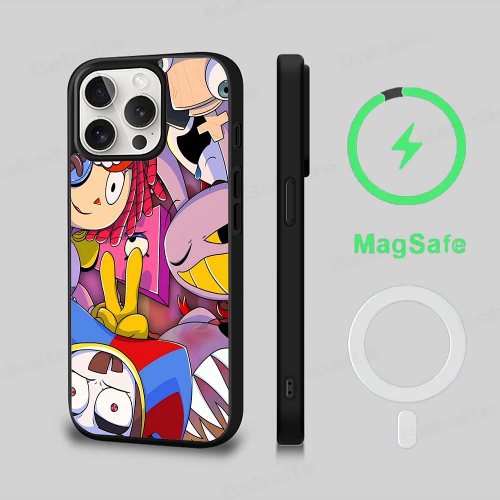 Amazing Digital Circus Phone Case Magnetic Case For IPhone 16 14 13 12 11 15 Pro Max Plus For Magsafe Wireless Charge Cover