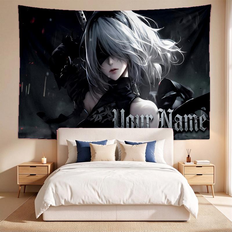 Anime (1) Custom Name Tapestry Wall Hanging Tapestry Wall Art Decor for Bedroom Living Room