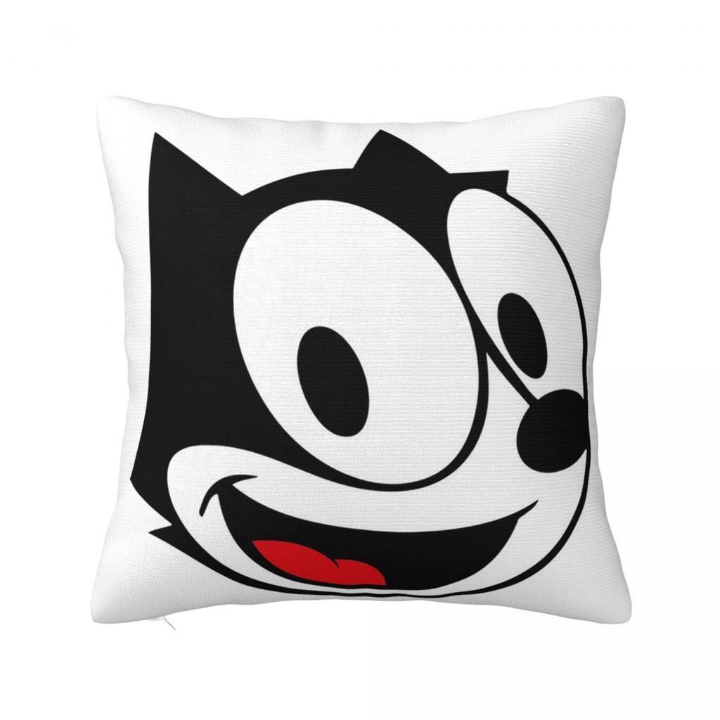 Vintage Felix The Cat Cartoon Square Pillowcase Cushion Cover Pillow Case Throw Pillow Cover for Home Bedroom Car