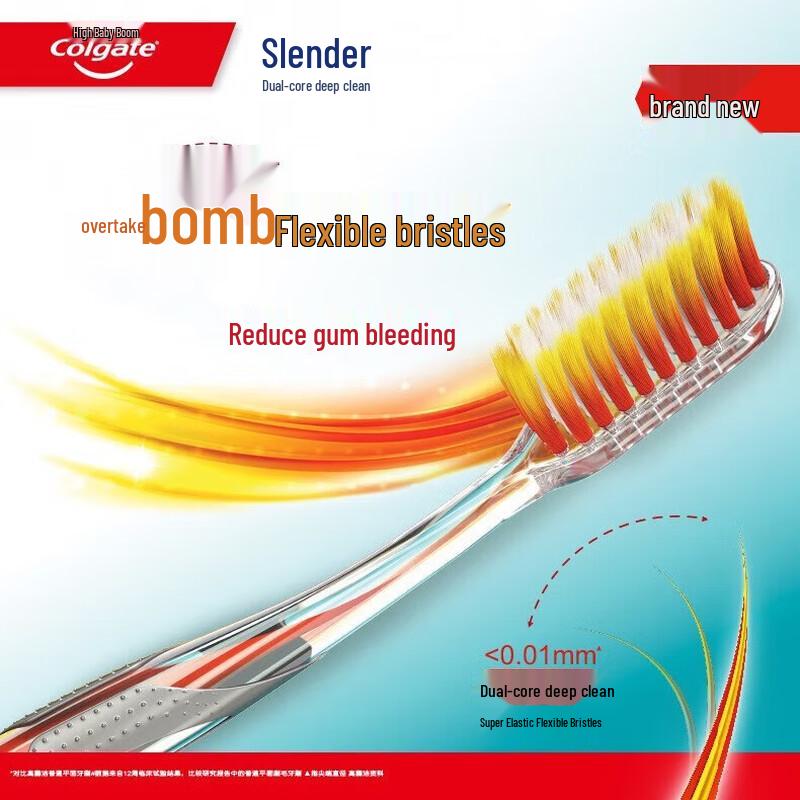 Colgate Slimsoft Dual Core Deep Clean Toothbrush 8-Pack