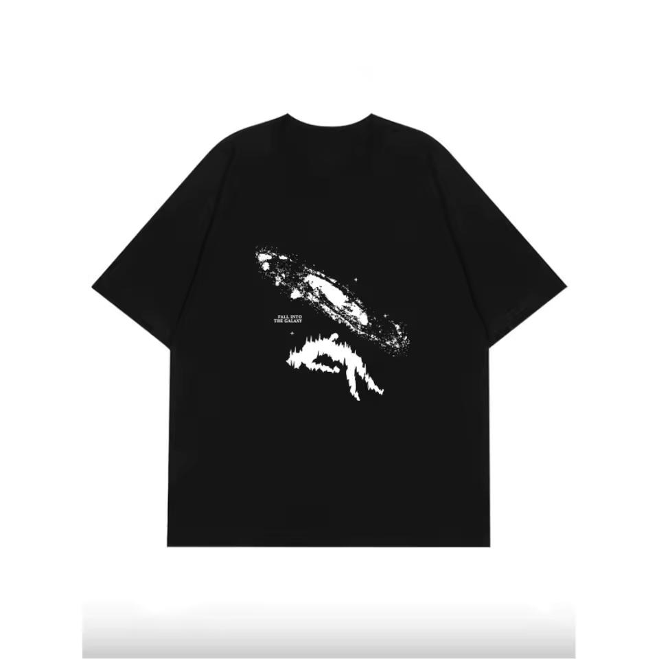 Men's casual short-sleeved T-shirt, suitable for outings, everyday wear, and photoshoots. Pure cotton streetwear shirt.