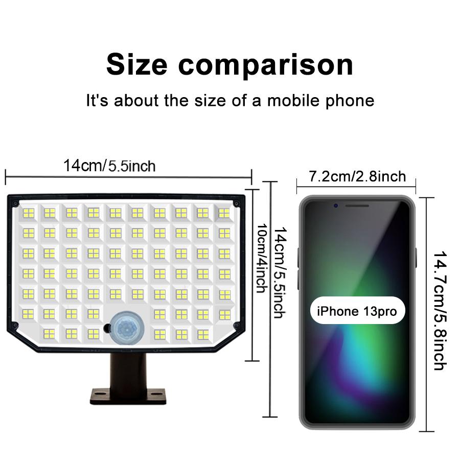 256 светодиодных уличных солнечных светильников, супер яркие прожекторы с пультом дистанционного управления, водонепроницаемый IP65, 3 режима, настенный светильник для украшения сада