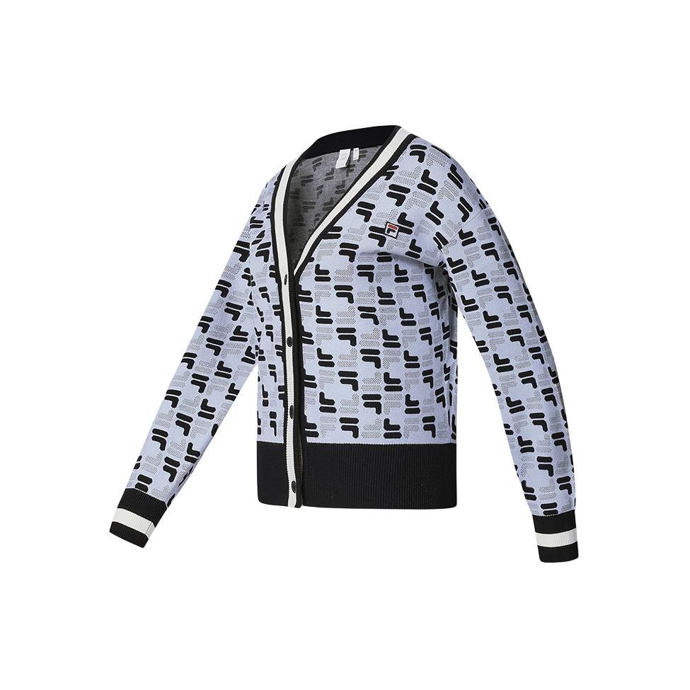 Fila Простой вязаный кардиган с длинным рукавом женский свитер A11W413401F