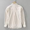 Japan fashion Fresh Artistic Stripe Long sleeve Shirts Men's European Hong Kong Style Versitile Fashion Western Style Casual Shirt Thin