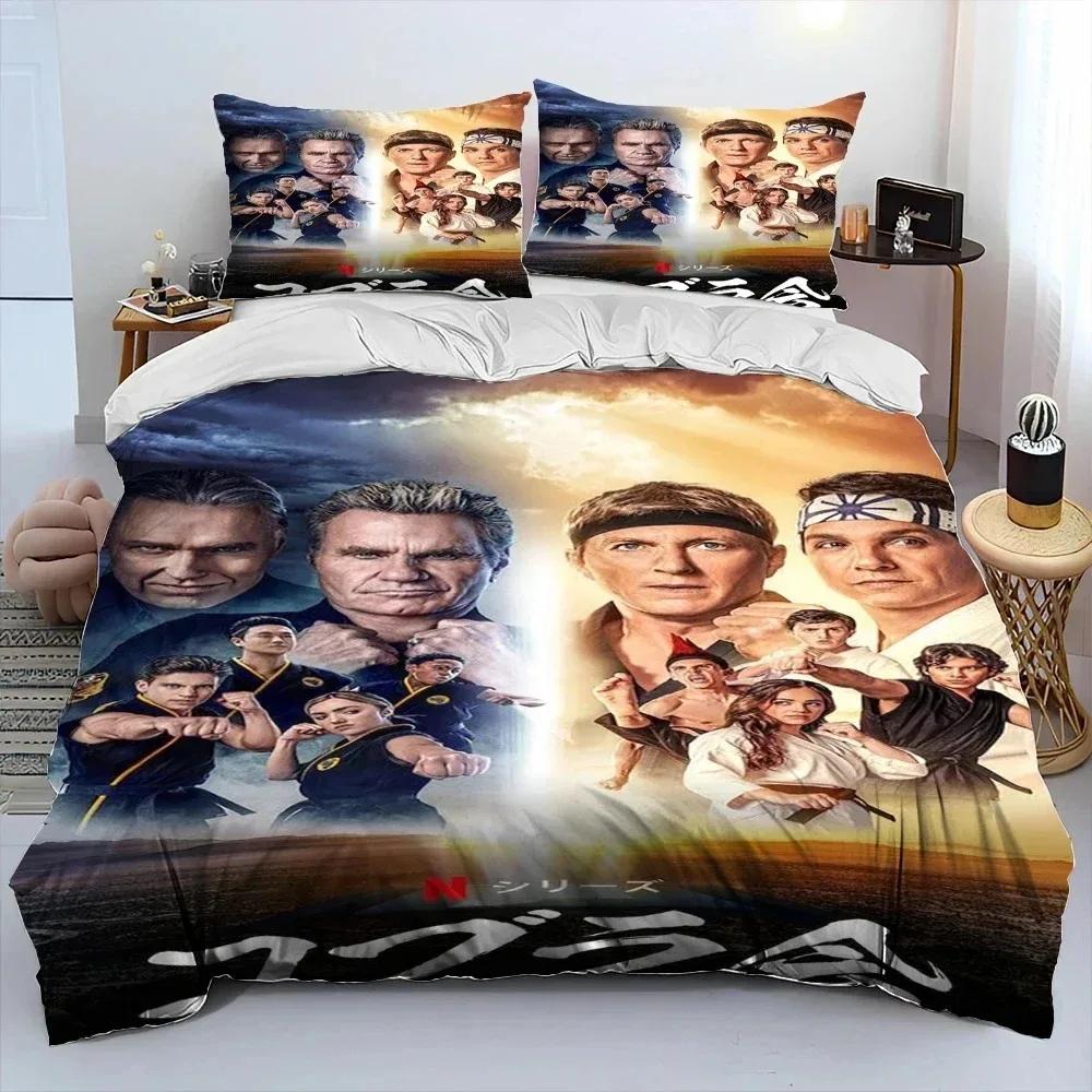 3D Cobra Kai Amanda TV Карате одеяло комплект постельного белья, пододеяльник комплект постельного белья пододеяльник наволочка, комплект постельного белья размера King Queen для детей