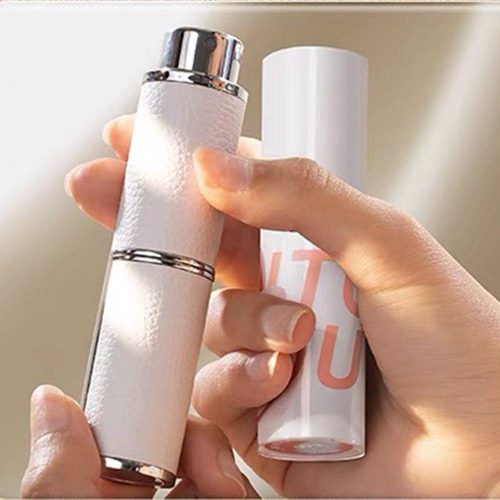 Кожаный флакон для духов с распылителем, многоразовый дозатор для духов, флакон с вращающимся спрей-насосом, женский