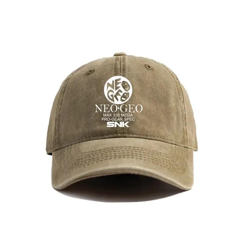 2025 Кепка Бейсболка Neo Geo Pro Gear Spec Логотип Потертые Шляпы Кепка Мужская Ретро Уличная Летняя Регулируемая Кепка Папы Повседневная Универсальная