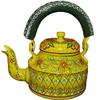 Расписанный вручную Традиционный Алюминиевый Цветной Декоративный Чайник(6 дюймов)