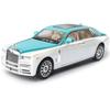 Toy Car Rolls-Royce 1/24 Blue Phantom Alloy Collectible Diecast Vehicle Model with Sound and Light