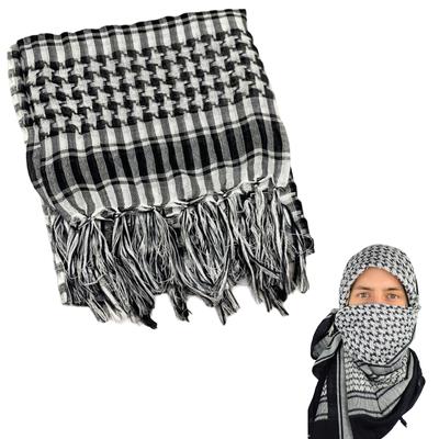 Легкий арабский шарф Шемаг, арабский шейный платок в стиле пустыни Дубая, этнический головной убор, бандана, наплечная шаль, мусульманские головные уборы